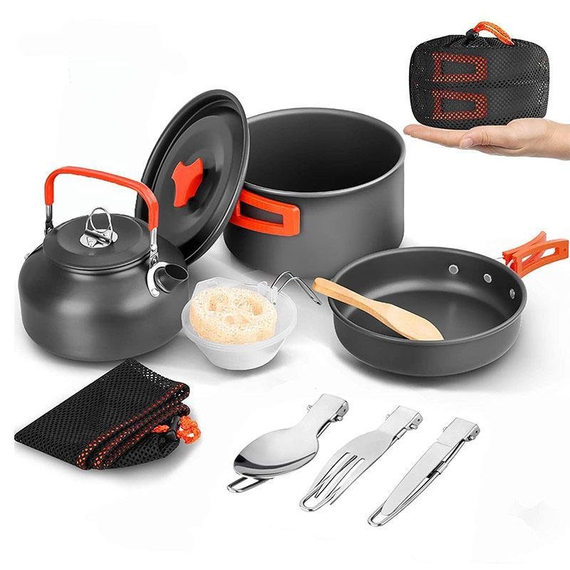 OverJungle Camping Cookware Kit Aluminum Cooking Set