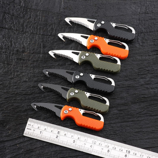 Portable Multifunctional Express Parcel Knife, Keychain, Serrated Hook