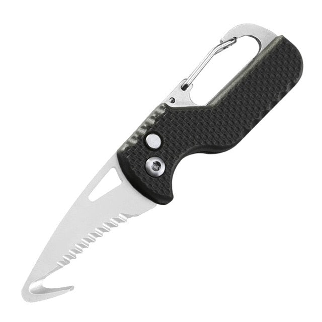 Portable Multifunctional Express Parcel Knife, Keychain, Serrated Hook