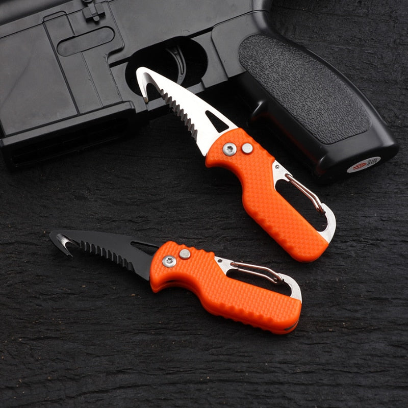 Portable Multifunctional Express Parcel Knife, Keychain, Serrated Hook