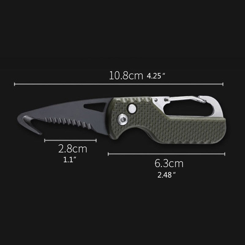 Portable Multifunctional Express Parcel Knife, Keychain, Serrated Hook